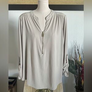Michael Kors Tan‎ long sleeve Relaxed Blouse